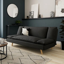Liberta Cozy Τριθέσιος Καναπές Κρεβάτι Ανθρακί 191x103x84cm 70-0359