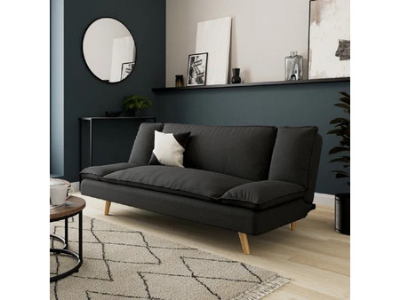 Liberta Cozy Τριθέσιος Καναπές Κρεβάτι Ανθρακί 191x103x84cm 70-0359