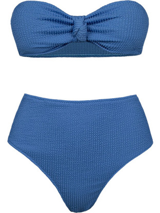 Rock Club Bikini Set Strapless Ψηλόμεσο Royal Blue BP-5003