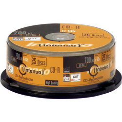 Intenso Εγγράψιμα CD-R 52x 700MB Cake Box 25τμχ