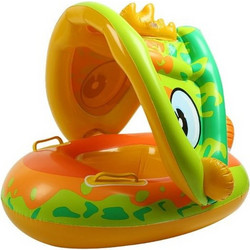 Sainteve Βρεφικό Σωσίβιο Swimtrainer 70cm με Σκίαστρο για 3+ Ετών Πορτοκαλί SY-A0914