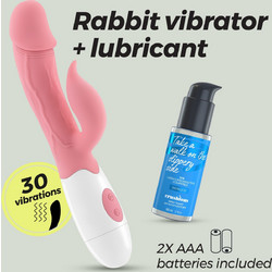 Crushious Mochi Vibrator Δονητής Rabbit 19.2cm Ροζ + Lubricant