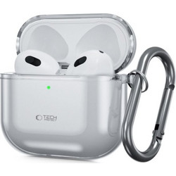 Tech-Protect FlexAir Θήκη Σιλικόνης με Γάντζο για Apple AirPods 4 Γκρι
