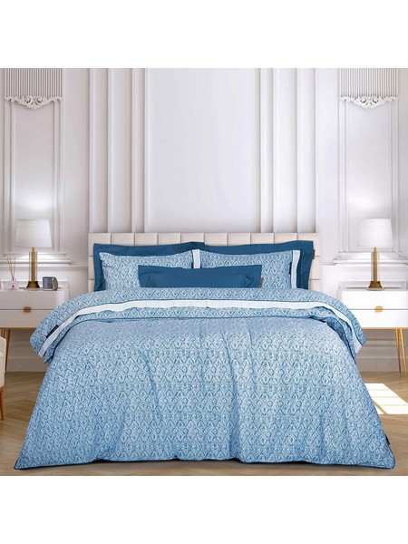 Greenwich Polo Club Σετ Σεντόνια King Size Βαμβακερά 260x280 Essential 2268 Blue White