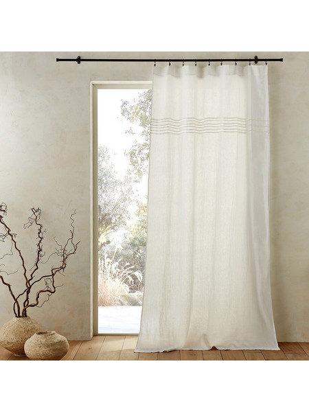 La Redoute Κουρτίνα Παραθύρου με Γάντζους 140x220 Scala 350169358 Λευκή