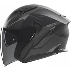 NOX N130 Myst Black Silver Κράνος Μηχανής Jet 1550gr