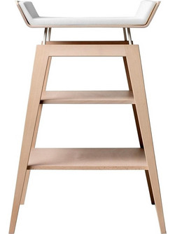 Leander Linea Βάση Αλλαξιέρας Μωρού Ξύλινη 73x67cm Λευκή Μπεζ