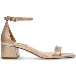 Steve Madden Gena Γυναικεία Πέδιλα Δερμάτινα Ροζ Χρυσά με Χοντρό Χαμηλό Τακούνι SM11003579-BG9