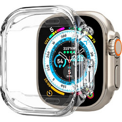 Spigen Ultra Hybrid Θήκη Σιλικόνης με Προστασία Οθόνης για Apple Watch Ultra 49mm Διαφανής