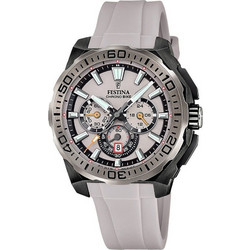 Festina Chrono Bike Diver Ανδρικό Ρολόι Χρονογράφος με Γκρι Καουτσούκ Λουράκι F20726/1