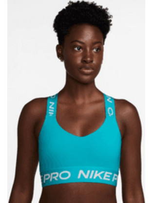 Nike Pro Αθλητικό Μπουστάκι με Χαμηλή Στήριξη Τιρκουάζ HF5372-345