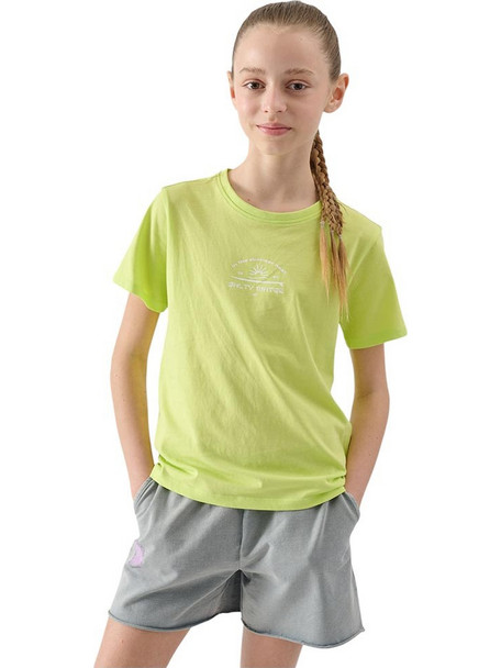 4F Παιδικό T-Shirt Κοντομάνικο Lime 4FJWSS25TTSHF1871-45S