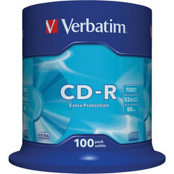 Verbatim 43411 Εγγράψιμα CD-R 52x 700MB Cake Box 100τμχ