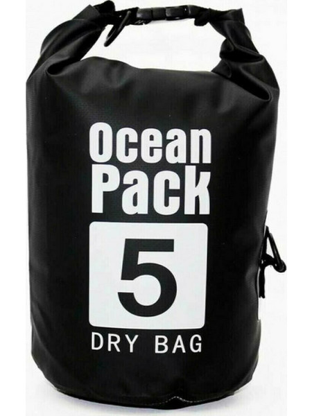 Ocean Pack 30013013 Στεγανός Σάκος Ώμου 5lt Μαύρος