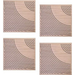 Acustico Audiodesigner Wave Pattern Ηχοαπορροφητικά Πάνελ 50x50x5cm 4τμχ Καφέ