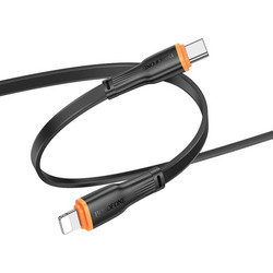 Borofone BX118 Flat USB-C to Lightning Cable 27W 1m Black 6941991120916