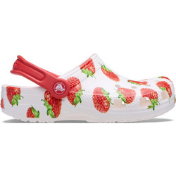 Crocs Παιδικά Παπούτσια Θαλάσσης Ανατομικά Λευκά Κόκκινα 211020-100
