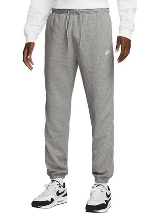Nike Club Ανδρικό Παντελόνι Φόρμας με Λάστιχο Γκρι FN3808-063