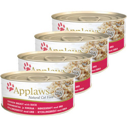 Applaws Natural Cat Food with Chicken Breast & Duck 4x70gr