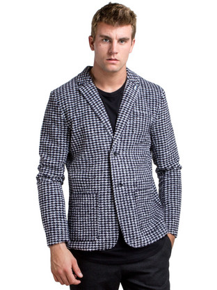Dstrezzed Χειμερινό Ανδρικό Blazer Υφασμάτινο με Κανονική Εφαρμογή Μπλε 111115