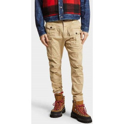Dsquared2 Ανδρικό Παντελόνι Cargo Ελαστικό Κανονική Εφαρμογή Μπεζ S74KB0818S39021-111