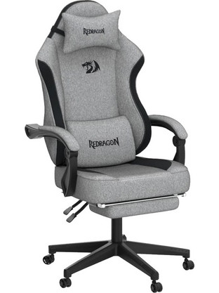 Redragon C223G Καρέκλα Gaming Υφασμάτινη με Υποπόδιο Γκρι 28.16.0018