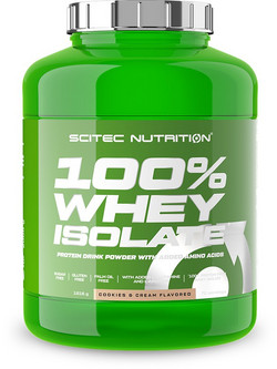 Scitec Nutrition 100% Whey Isolate Cookies & Cream Πρωτεΐνη Ορού Γάλακτος Γράμμωσης Χωρίς Γλουτένη 1.81kg