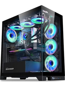 Armaggeddon Aquaron Xtreme Black Gaming Midi Tower Κουτί Υπολογιστή με Πλαϊνό Παράθυρο