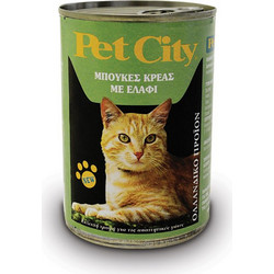 Pet City Adult Chunks with Meat & Venison in Gravy 410gr