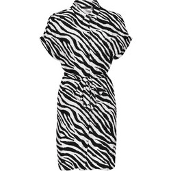 Vero Moda Mini Καλοκαιρινό Καθημερινό Φόρεμα Σεμιζιέ Μαύρο Λευκό 10302043