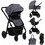 Lionelo Amber Plus Καρότσι Μωρού 3 σε 1 Grey
