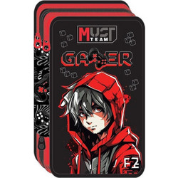 Must Gamer Κασετίνα Γεμάτη με 3 Θήκες Μαύρη Κόκκινη 586739