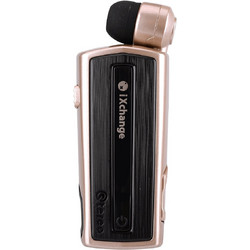 iXchange UA-28 Ακουστικό Bluetooth In Ear Πέτου Black Gold