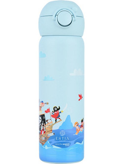 Estia Wonder Bottle Save Τhe Aegean Treasure Quest Παιδικό Παγούρι Θερμός Ανοξείδωτο με Καλαμάκι Γαλάζιο 500ml