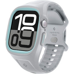 Spigen Liquid Air Pro Θήκη Σιλικόνης με Λουράκι για Apple Watch 10 46mm Γκρι