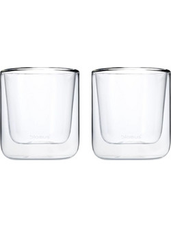 Blomus Σετ Ποτήρια Καφέ Γυάλινα Λευκά 200ml 2τμχ