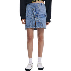 Desigual Μίνι Φούστα Τζιν Ψηλόμεση Μπλε 25SWFD07-5053