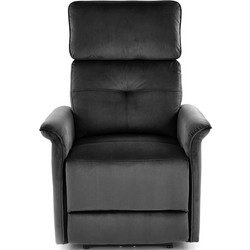 PoliHome Πολυθρόνα Relax Ανακλινόμενη Βελούδινη Μαύρη Semi 162871889