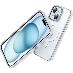 Hoco Magnetic Premium Series Anti-Drop Back Cover Grey/Clear (iPhone 15 Plus)