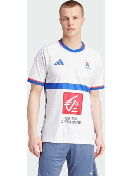 Adidas Team France Handball Ανδρικό Αθλητικό T-Shirt Λευκό IT4003