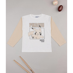Prenatal Pikachu Παιδικό T-Shirt Μακρυμάνικο Λευκό Εκρού 1457484