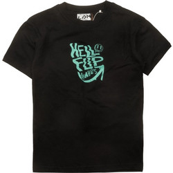 Losan Παιδικό T-Shirt Κοντομάνικο με Κουκούλα Μαύρο Τιρκουάζ LJBAP010325011