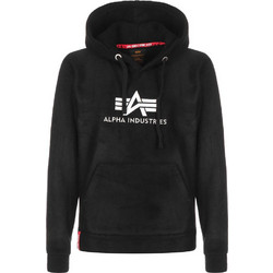 Alpha Industries Γυναικείο Φούτερ Βελουτέ με Κουκούλα & Τσέπες Μαύρο 118021-03