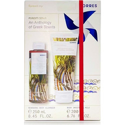 Korres An Anthology Of Greek Scents Forest Cedar Renewing Body Cleancer 250ml + Body Milk 200ml