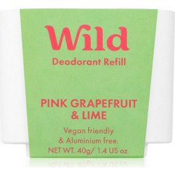 Wild Pink Grapefruit & Lime Φυσικό Γυναικείο Αποσμητικό Refill 24h Χωρίς Αλουμίνιο 40gr