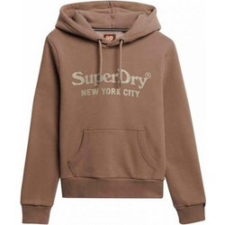 Superdry D2 Ovin Brand Mark Γυναικείο Αθλητικό Φούτερ με Κουκούλα Εκρού W2012396A-5OU
