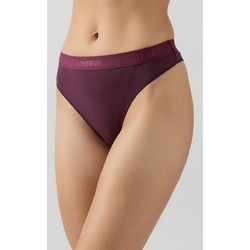 Minerva Cozy Rib Modal Ψηλόμεσο Γυναικείο String Μπορντό 90-81706