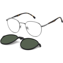 Carrera CA368/C CAG Ανδρικός Σκελετός Γυαλιών Οράσεως με Clip-On Μεταλλικός Ασημί