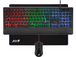 Adx ADXCOM325K Μηχανικό Σετ Gaming Πληκτρολόγιο RGB Black