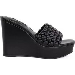 Nine West KAT 3 Καλοκαιρινές Γυναικείες Πλατφόρμες Πολύ Ψηλές Μαύρες